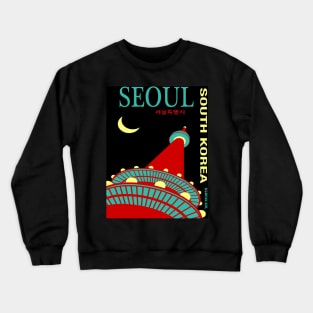 Seoul South Korea Vintage Travel and Tourism Advertising Print Crewneck Sweatshirt